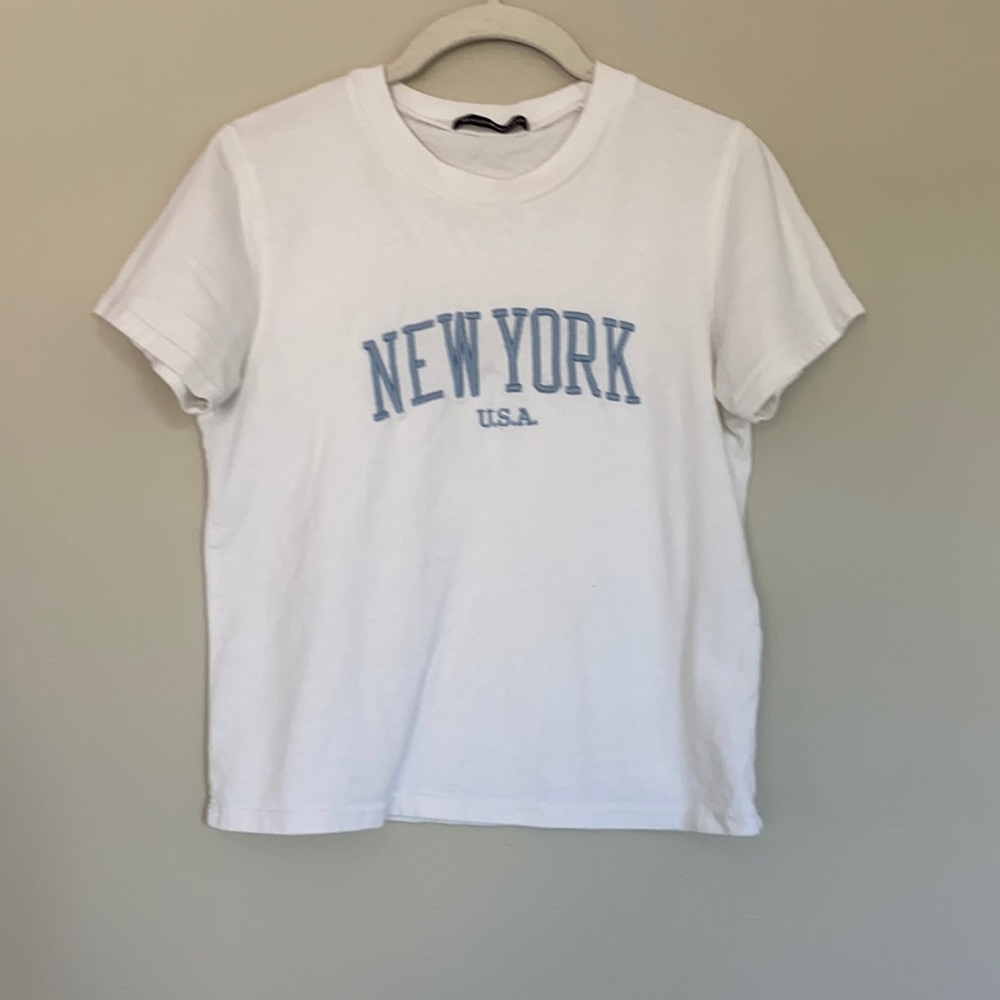 New York embroidered tee